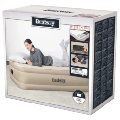 Bestway Fortech Air Bed With Built-in Ac Pump Twin -Best Journeys Area bestway fortech air bed with built in ac pump twin 7
