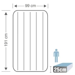 Intex Downy Fiber-Tech Single With Foot Pump Mattress -Best Journeys Area intex downy fiber tech single with foot pump mattress 4