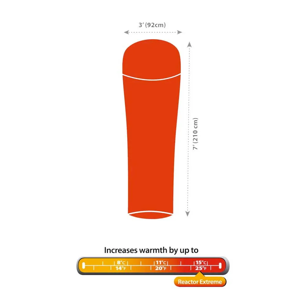 Sea To Summit Reactor Extreme Thermolite Mummy Liner 4 Sea To Summit Reactor Extreme Thermolite Mummy Liner - Image 2